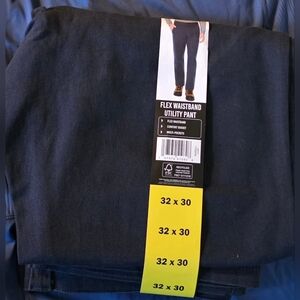 Cat Men's 32x30 Flex Waistband Utility Cargo Pants Navy Workwear Multipockets C1